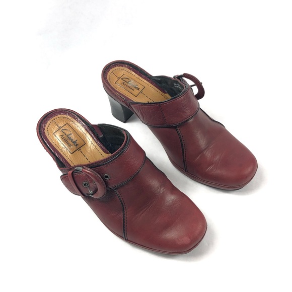 Clarks Women’s Artisan Clog Leather Heel Mule Size 9.5M - Picture 2 of 15